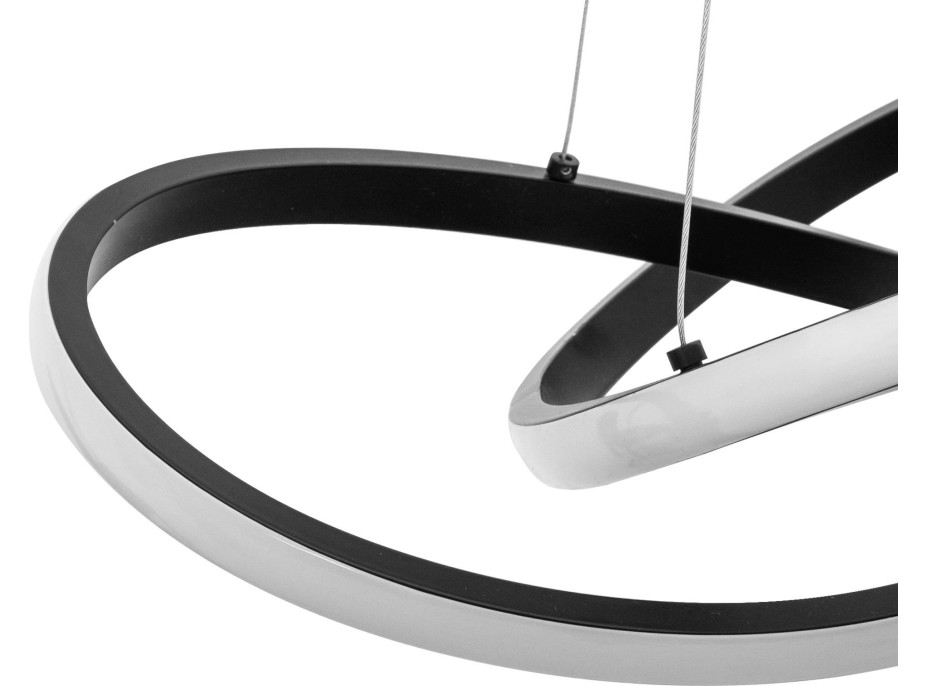 Stropné LED svietidlo PULSE 120W - čierne + ovládač