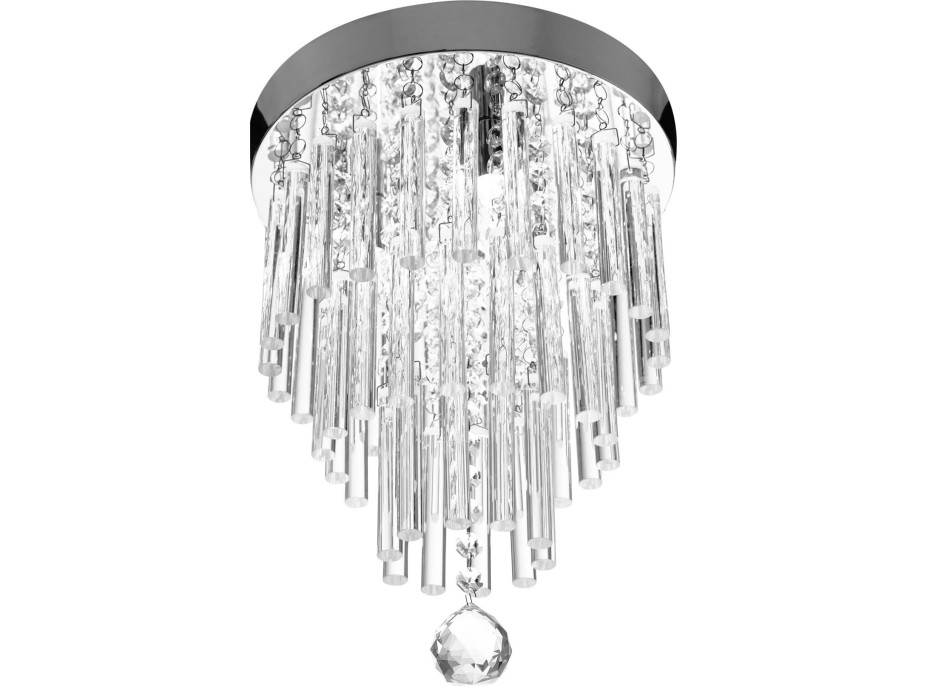 Stropné krištáľové svietidlo CRYSTAL icicle - 35 cm - chrómové