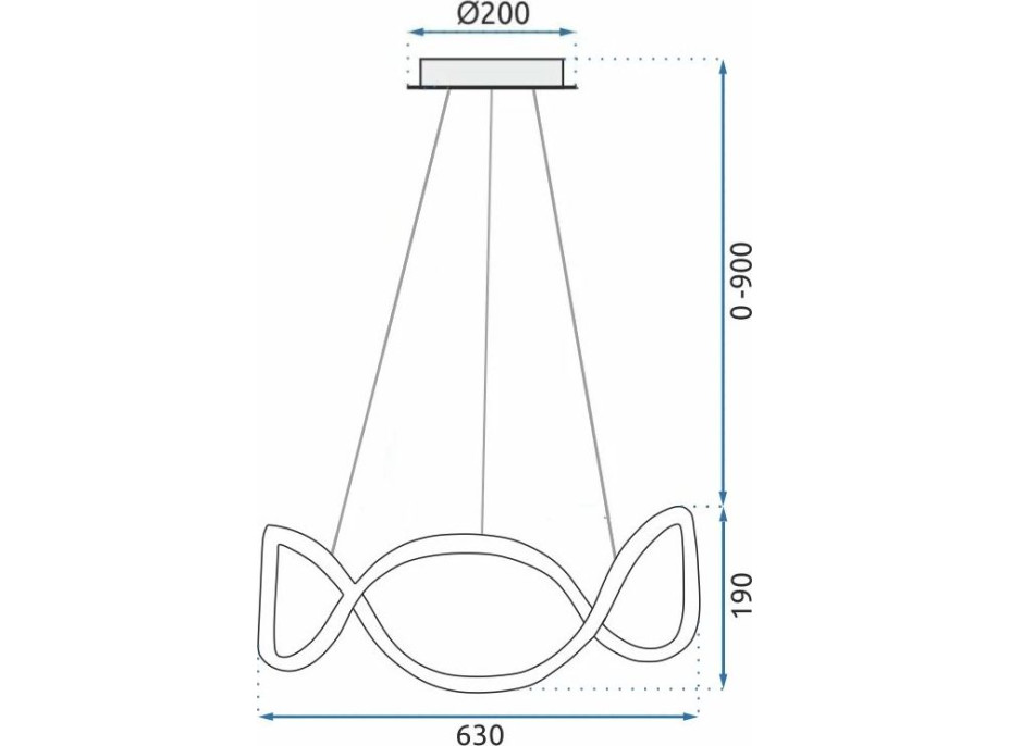 Stropné LED svietidlo PULSE 120W - chrómové + ovládač