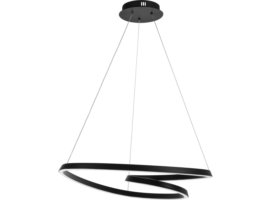 Stropné LED svietidlo HAZELNUT 70W - čierne + ovládač