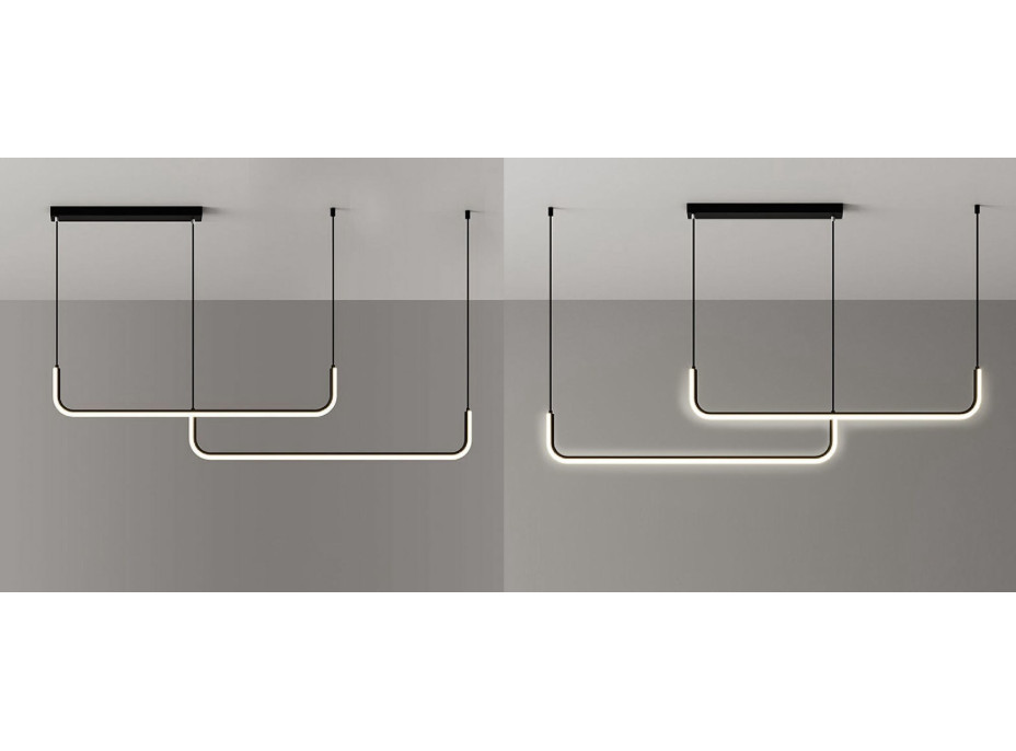 Stropné LED svietidlo HOOK 2 - 24W - čierne