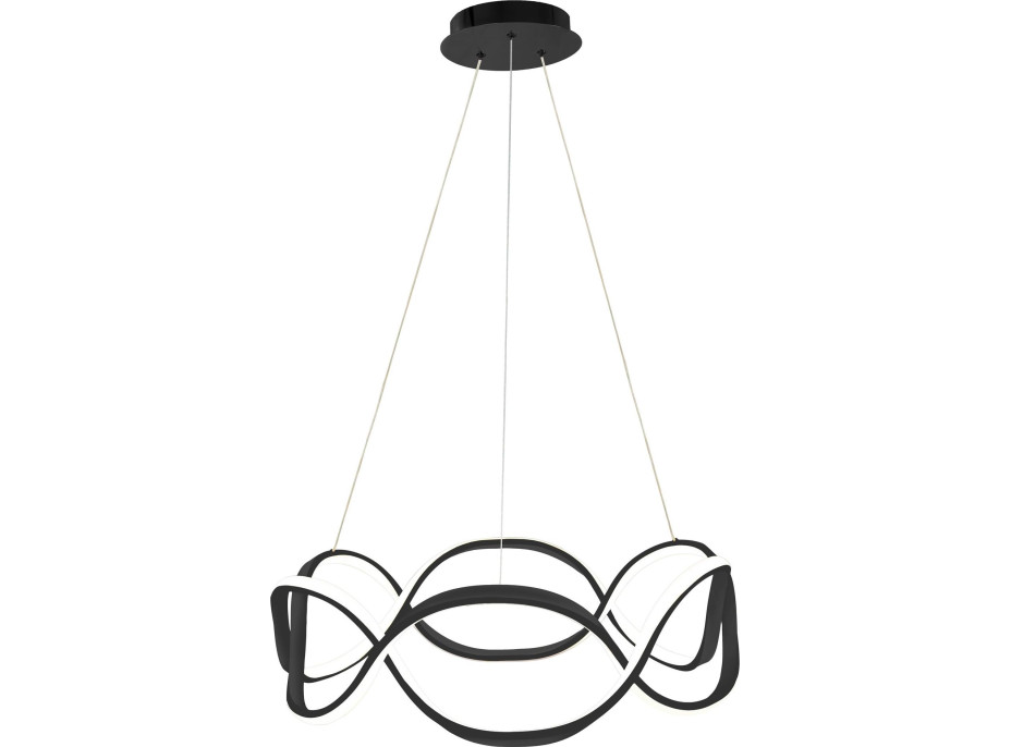 Stropné LED svietidlo PULSE 120W - čierne + ovládač