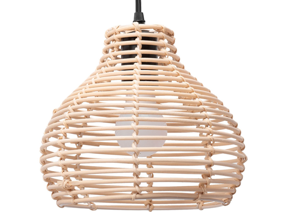Stropné svietidlo BOHO small bulb - bambusové/čierne