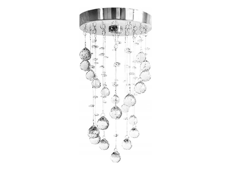 Stropné krištáľové svietidlo CRYSTAL helix - 55 cm - chrómové