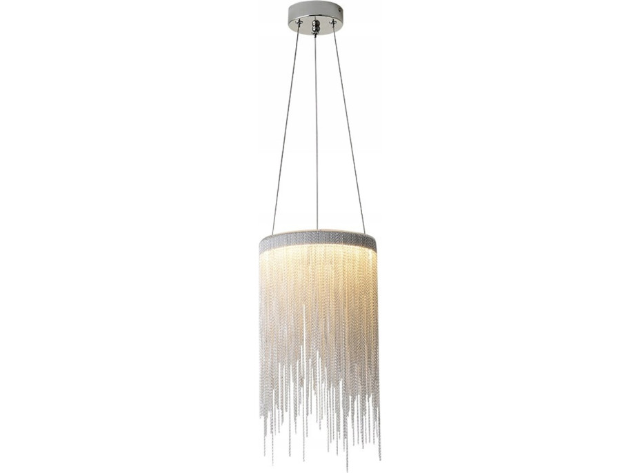 Stropné LED krištáľové svietidlo WATERFALL - 10W - chrómové