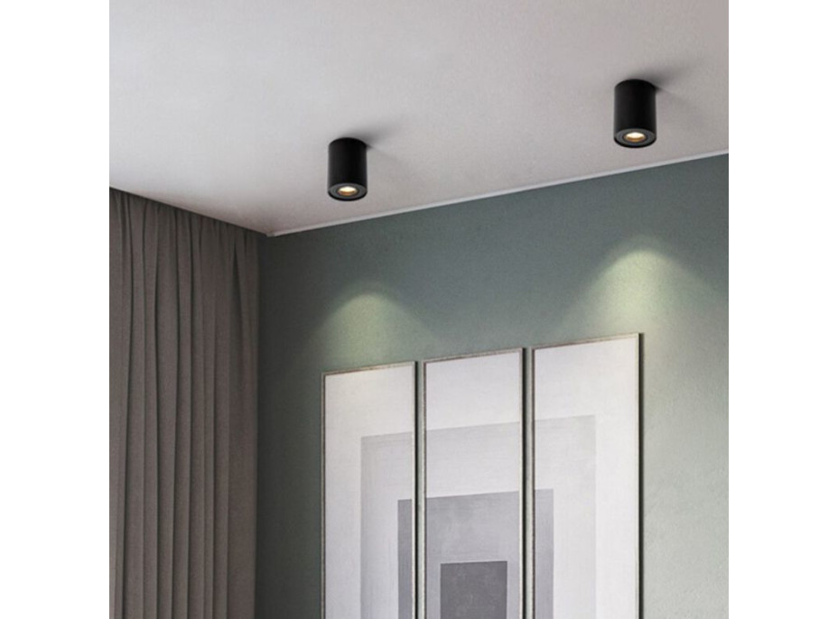 Stropné svietidlo DOT s výklopnou šošovkou - čierne