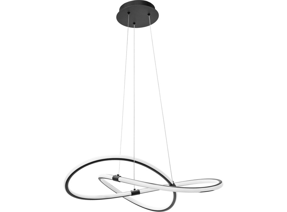 Stropné LED svietidlo LOOP - 113W - chrómové - s ovládačom