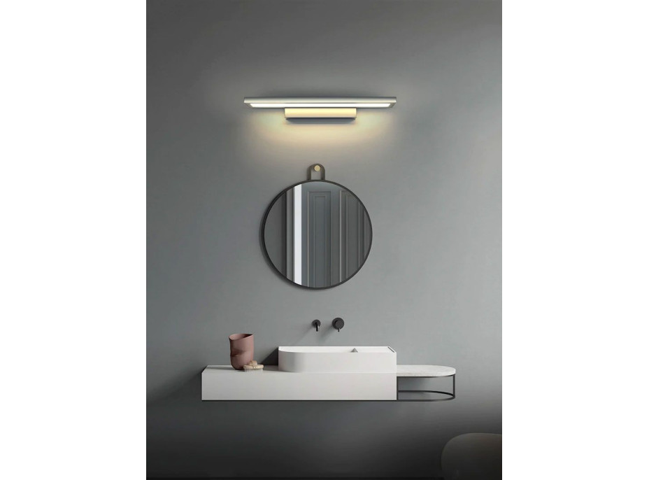 Nástenné LED svietidlo nad zrkadlo FLAT - 40 cm - 7W - chrómové