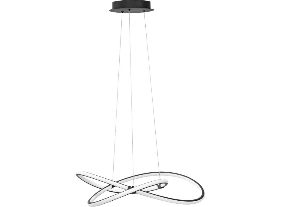 Stropné LED svietidlo LOOP - 113W - chrómové - s ovládačom