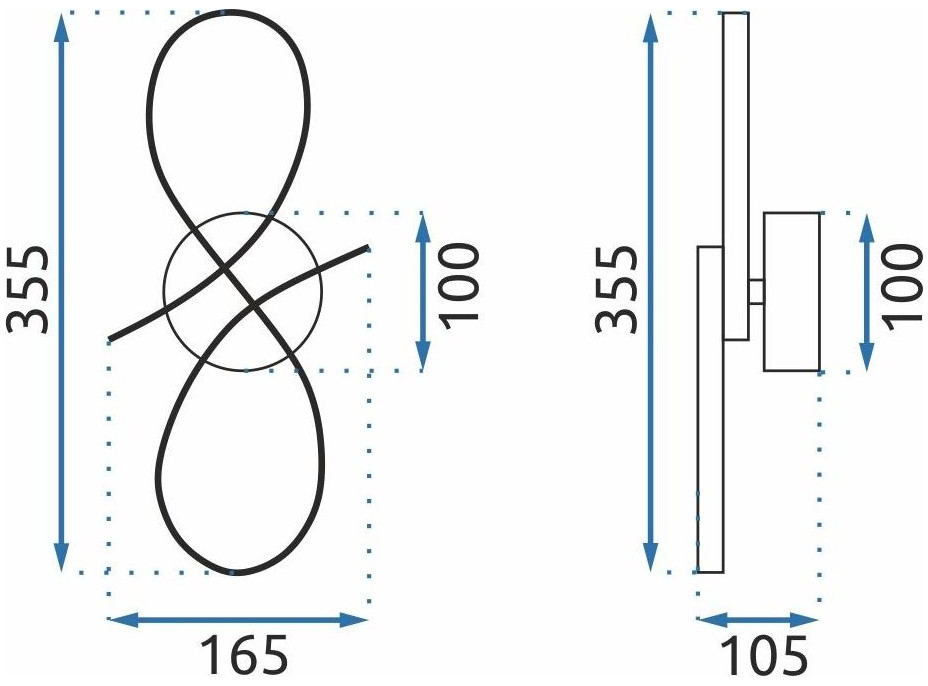 Nástenné LED svietidlo SWIRLS - 15W - zlaté