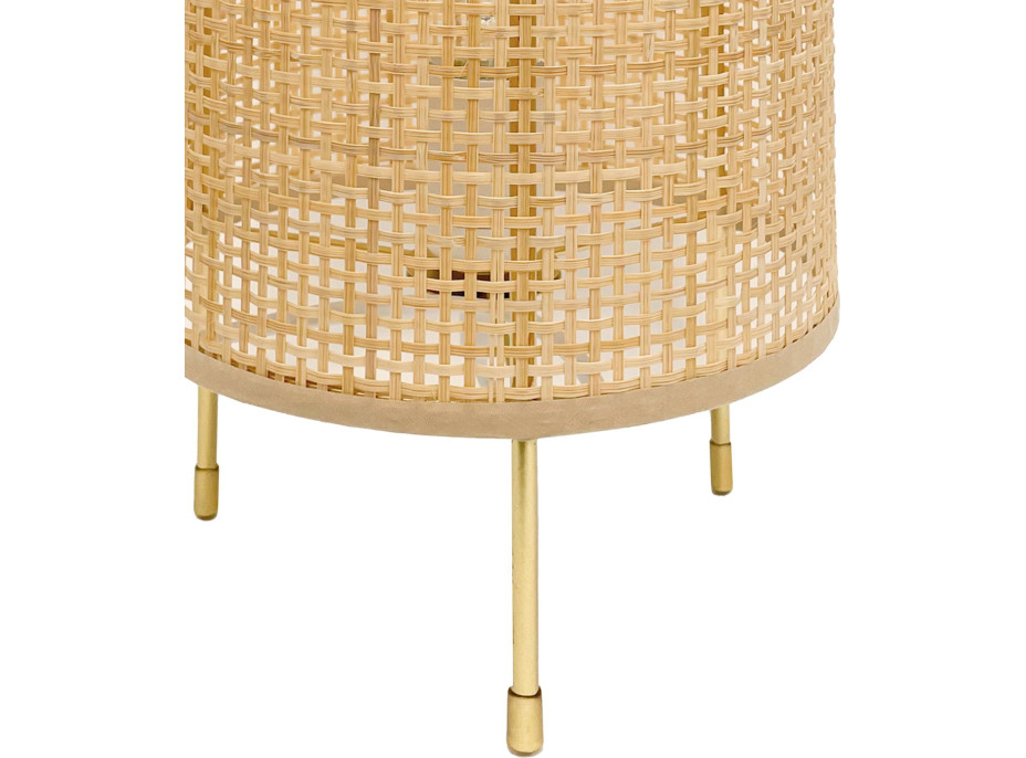 Stolová lampička BOHO net-E27 - bambus/kov