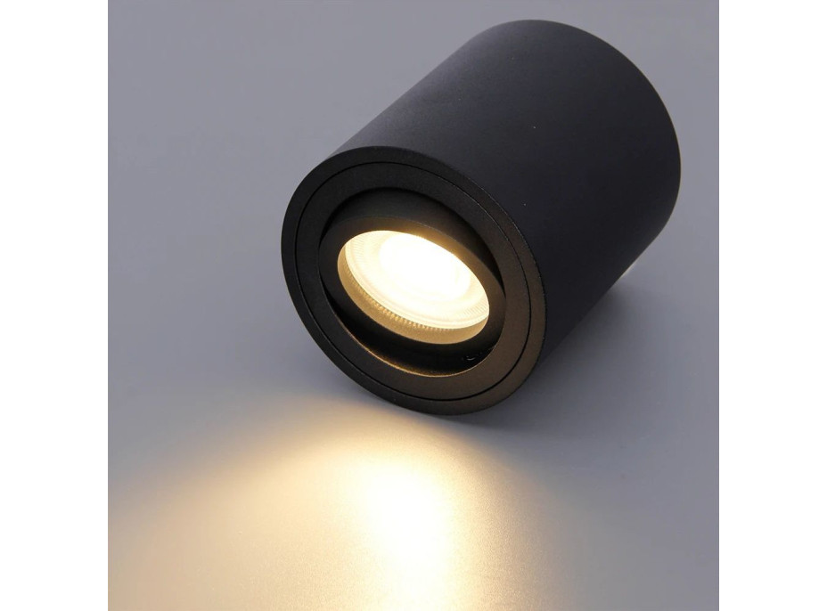 Stropné svietidlo DOT s výklopnou šošovkou - čierne