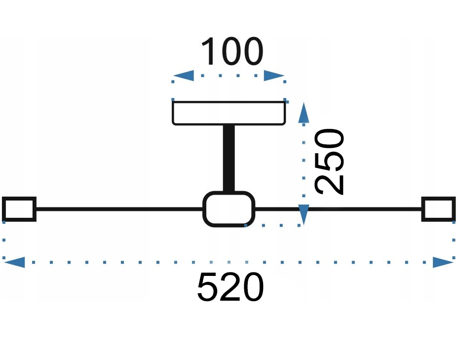 Stropné svietidlo AGARO straight - 5x E27 - čierne