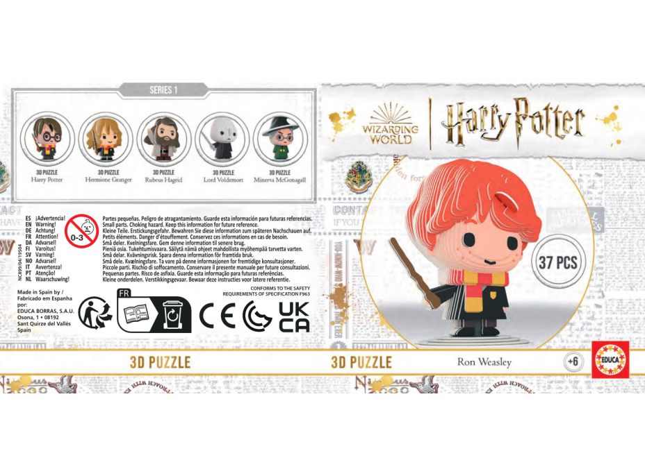 EDUCA 3D puzzle Harry Potter: Ron Weasley 37 dielikov
