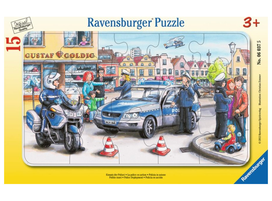 RAVENSBURGER Puzzle Polícia 15 dielikov