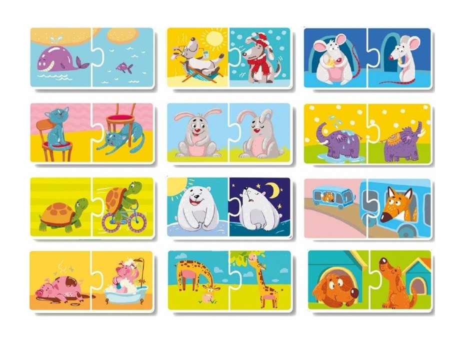 DODO Puzzle Protiklady 12x2 dieliky