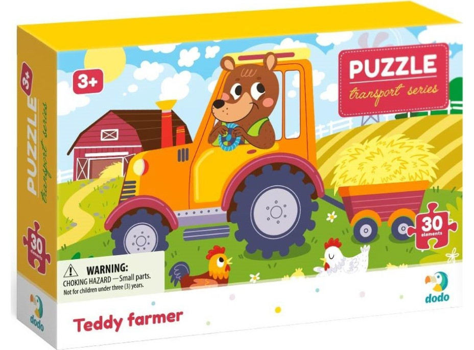 DODO Puzzle Doprava: Farmár Teddy 30 dielikov