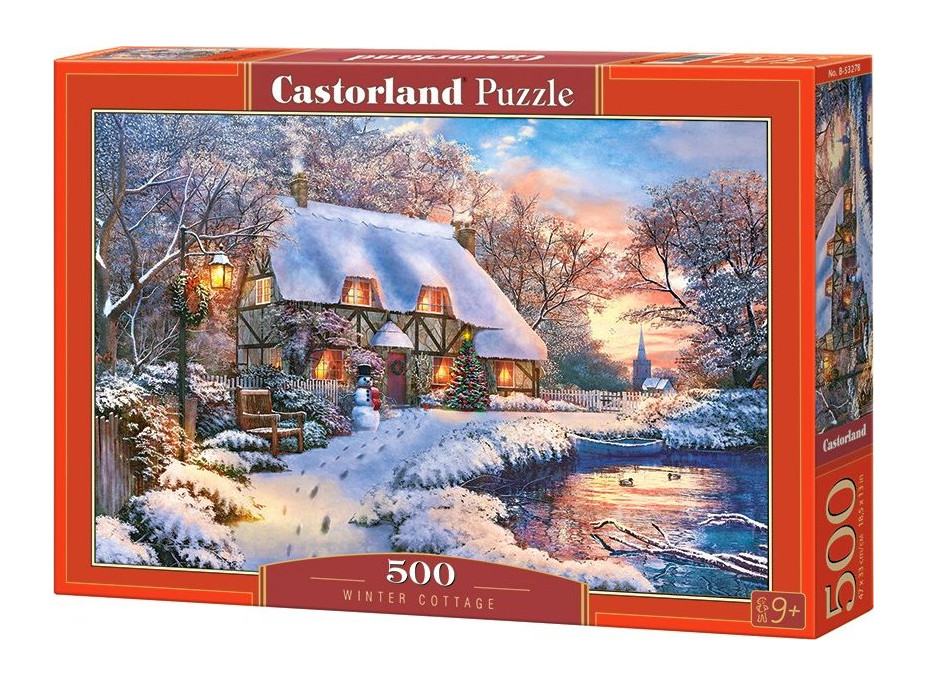 CASTORLAND Puzzle Zimná chalúpka 500 dielikov