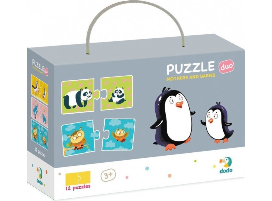 DODO Puzzle Zvieracie mamičky a mláďatká 12x2 dieliky