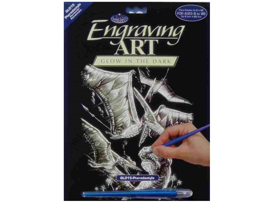 Svietiaci škrabací obrázok Pterodactyl Svietiaci škrabací obrázok Pterodactyl