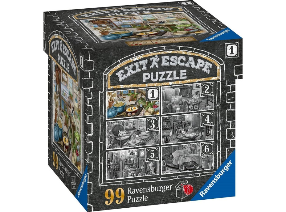 RAVENSBURGER Únikové EXIT puzzle Strašidelné sídlo 1: V kuchyni 99 dielikov