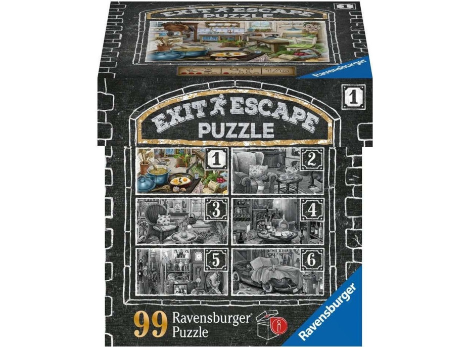 RAVENSBURGER Únikové EXIT puzzle Strašidelné sídlo 1: V kuchyni 99 dielikov