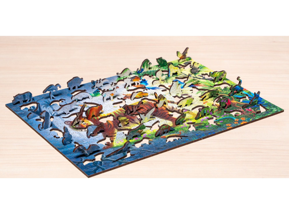 RAVENSBURGER Drevené puzzle Tiger v džungli 500 dielikov