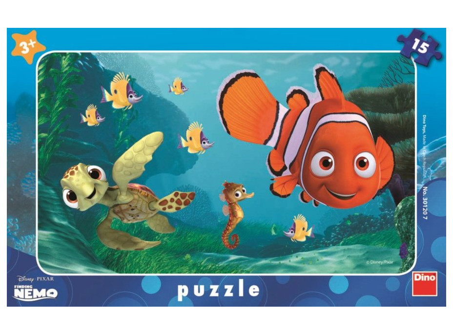 DINO Puzzle Hľadá sa Nemo: Nemo a korytnačka 15 dielikov