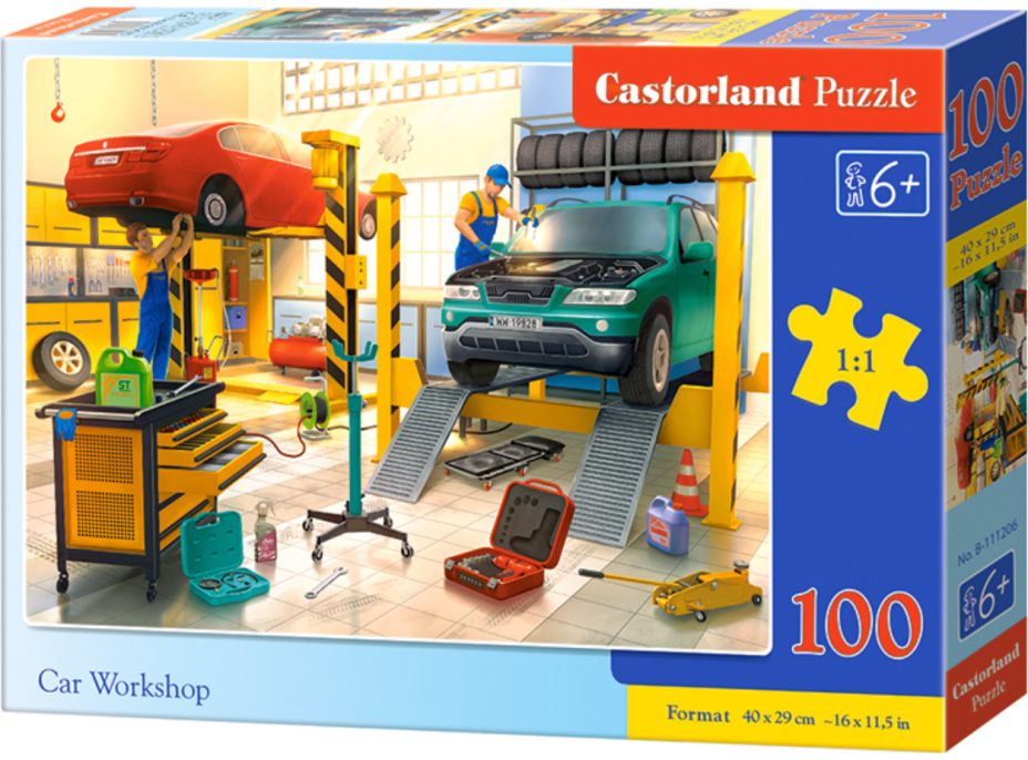 CASTORLAND Puzzle Autoservis 100 dielikov