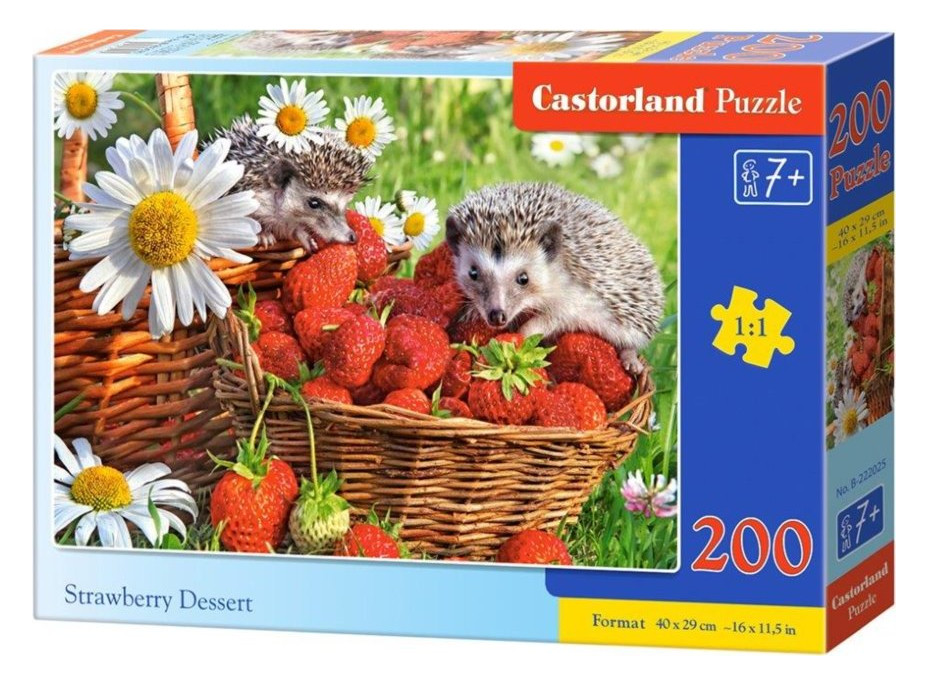 CASTORLAND Puzzle Jahodový dezert 200 dielikov