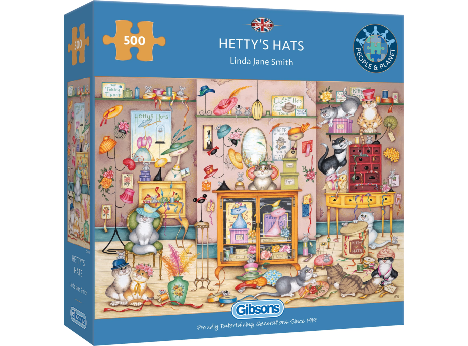 GIBSONS Puzzle Klobúky od Hetty 500 dielikov