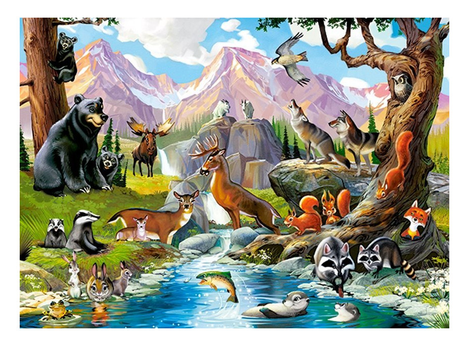 CASTORLAND Puzzle Lesné zvieratká 70 dielikov