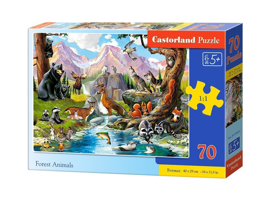 CASTORLAND Puzzle Lesné zvieratká 70 dielikov