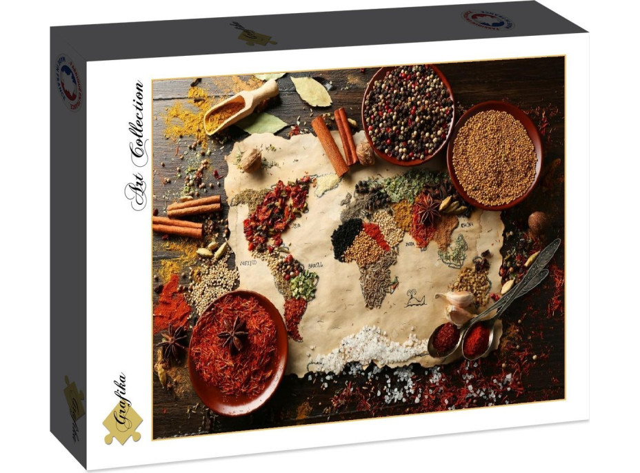 GRAFIKA Puzzle Mapa sveta z korenia 2000 dielikov