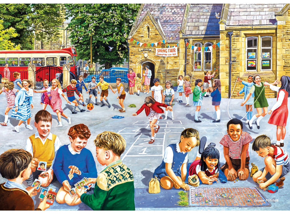 GIBSONS Puzzle Školský deň 4x500 dielikov