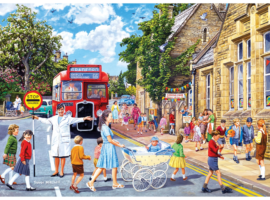 GIBSONS Puzzle Školský deň 4x500 dielikov