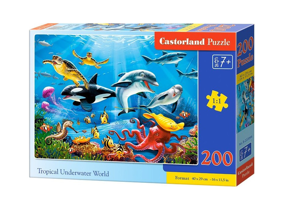 CASTORLAND Puzzle Tropický podvodný svet 200 dielikov