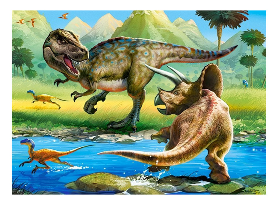 CASTORLAND Puzzle Tyranosaurus vs. Triceratops 70 dielikov