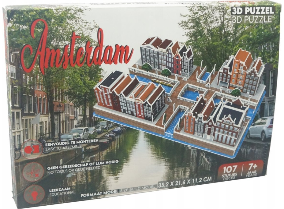 3D puzzle Amsterdam 107 dielikov