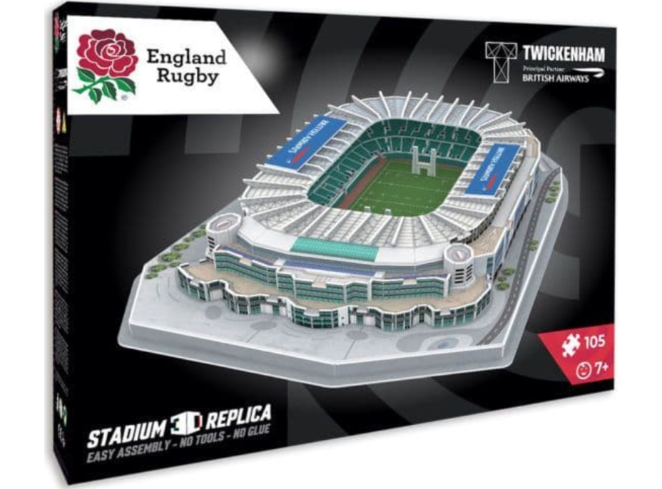 ŠTÁDIUM 3D REPLICA 3D puzzle Štadión Twickenham - England Rugby 108 dielikov