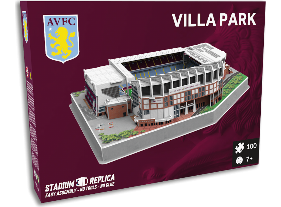 ŠTÁDIUM 3D REPLICA 3D puzzle Štadión Villa Park - FC Aston Villa 100 dielikov