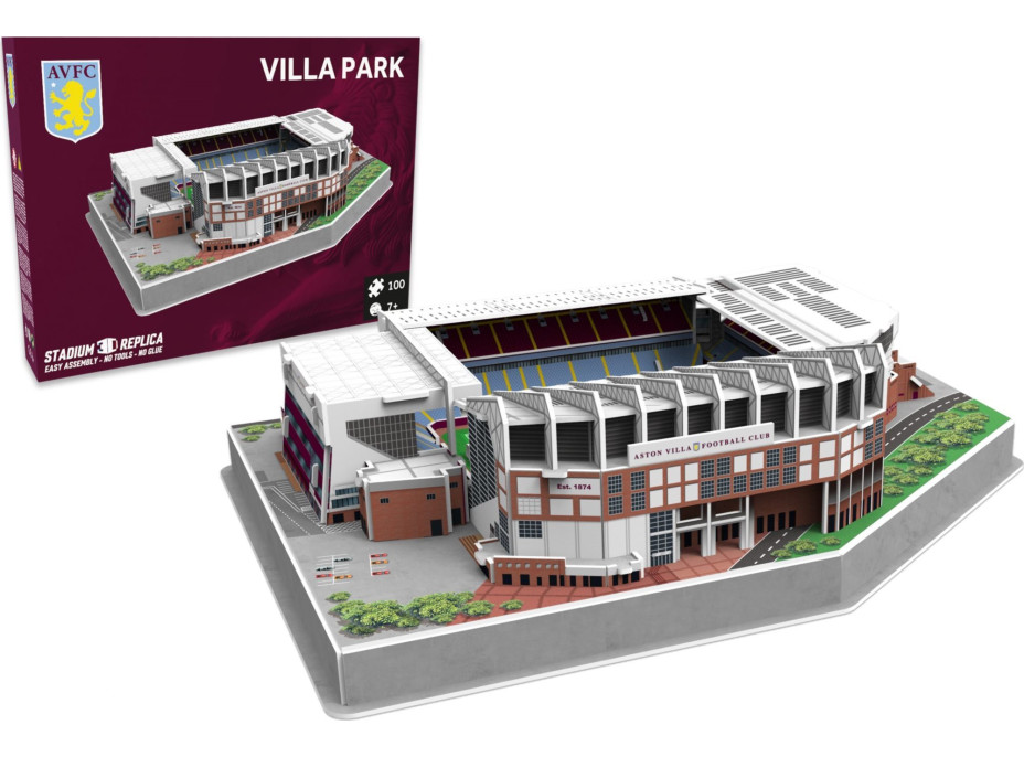 ŠTÁDIUM 3D REPLICA 3D puzzle Štadión Villa Park - FC Aston Villa 100 dielikov