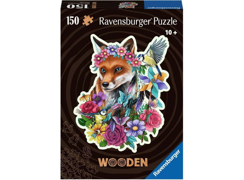 RAVENSBURGER Drevené obrysové puzzle Farebná líška 150 dielikov