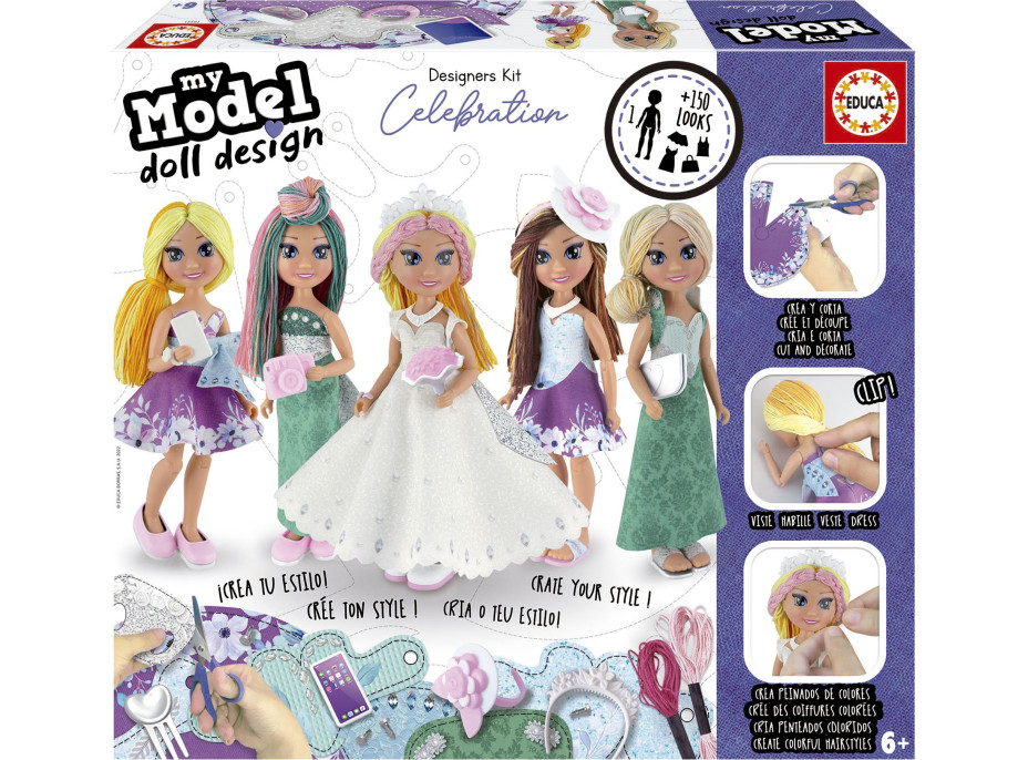 EDUCA Kreatívna súprava My Model Doll Design: Oslava