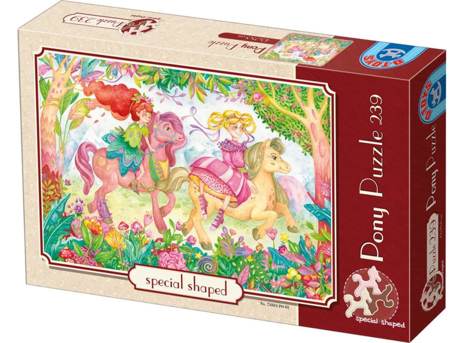 D-TOYS Puzzle Farebné poníky 239 dielikov