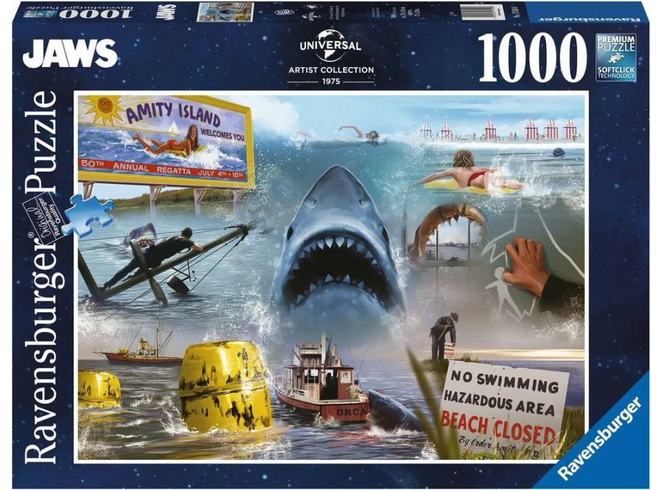 RAVENSBURGER Puzzle Čeľuste 1000 dielikov