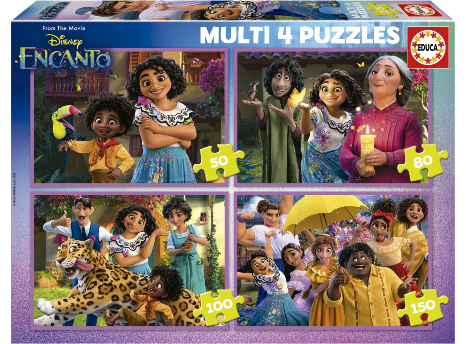 EDUCA Puzzle Encanto 4v1 (50,80,100,150 dielikov)