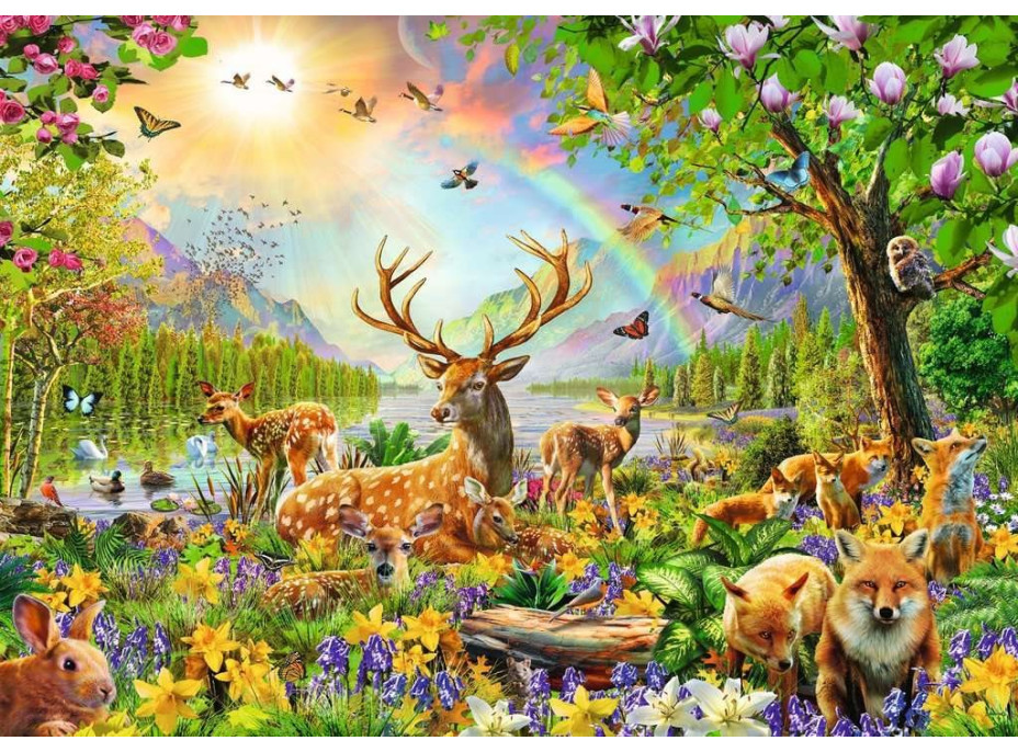 RAVENSBURGER Puzzle Lesné zvieratá XXL 200 dielikov