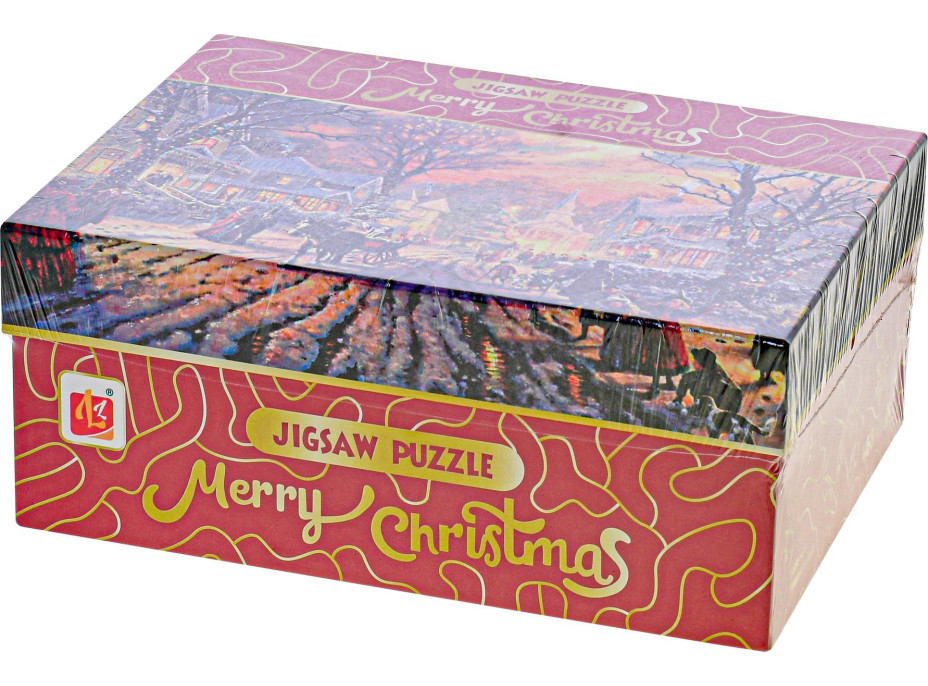 Puzzle Merry Christmas: Zasnežená ulica 468 dielikov