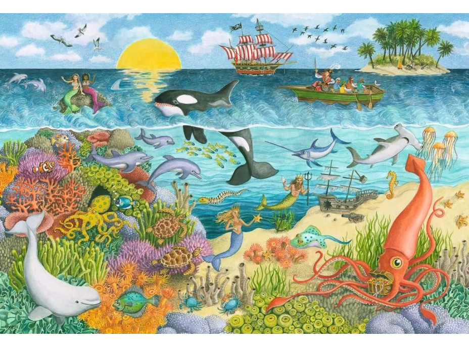RAVENSBURGER Puzzle Piráti a morské víly 2x24 dielikov